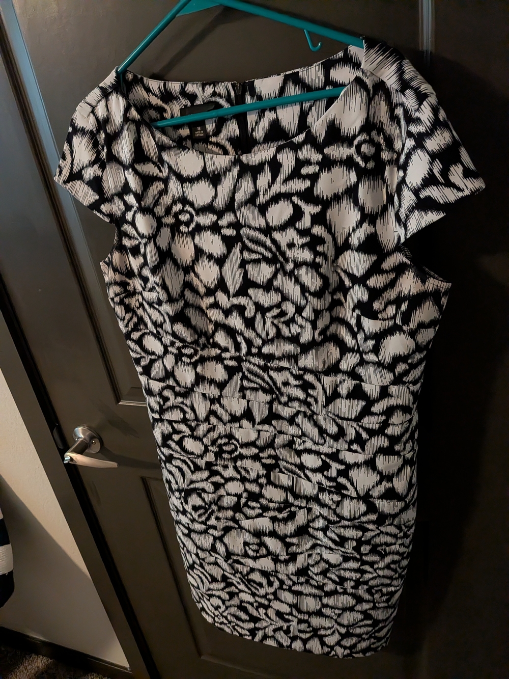Alyx Black and White Floral Midi Dress